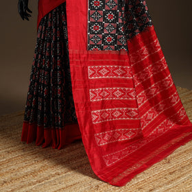 Handloom mulberry silk patola ikat pochampally saree 19