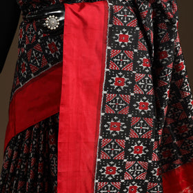 Handloom mulberry silk patola ikat pochampally saree 19