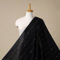 Black - handloom organic buti kala cotton fabric 06