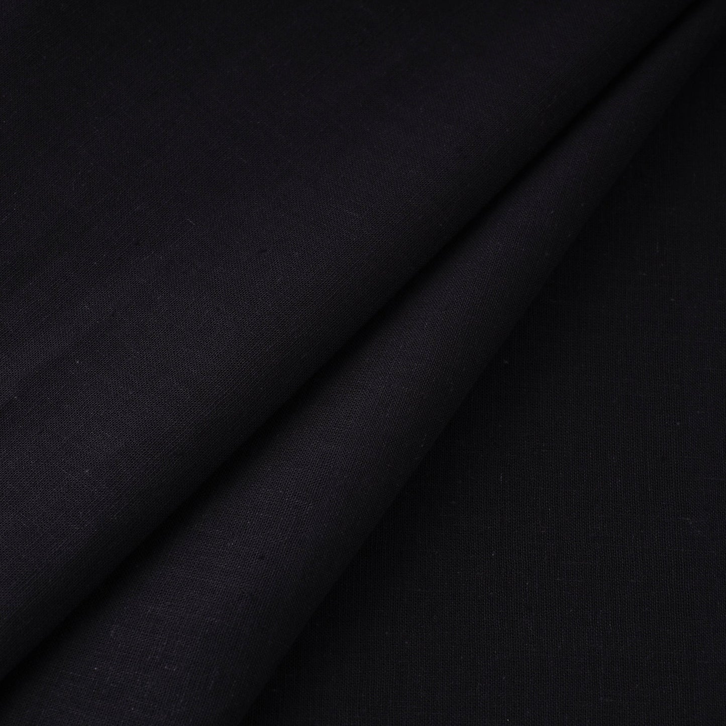 Black - handloom organic kala cotton fabric 06 - handcrafted