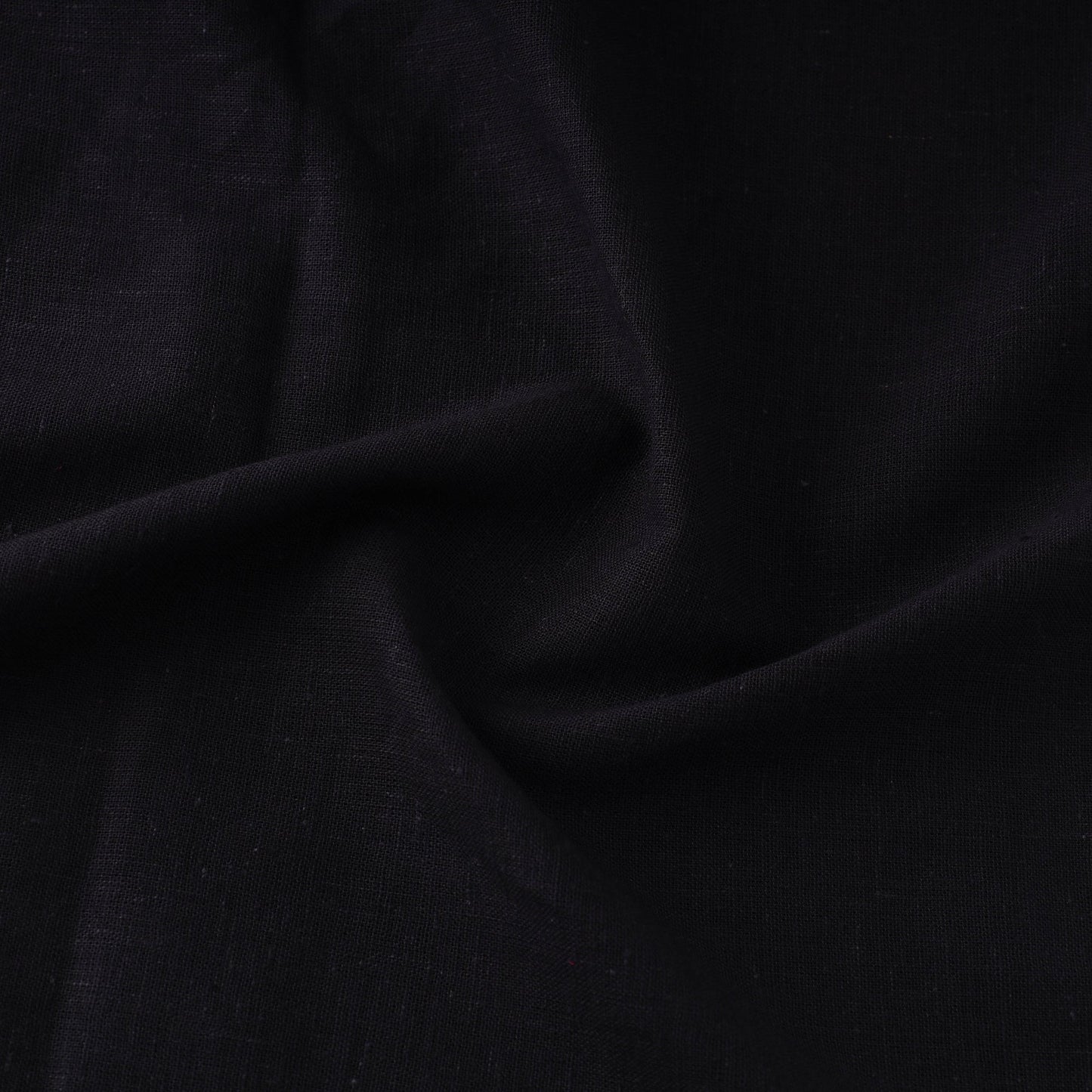 Black - handloom organic kala cotton fabric 06 - handcrafted