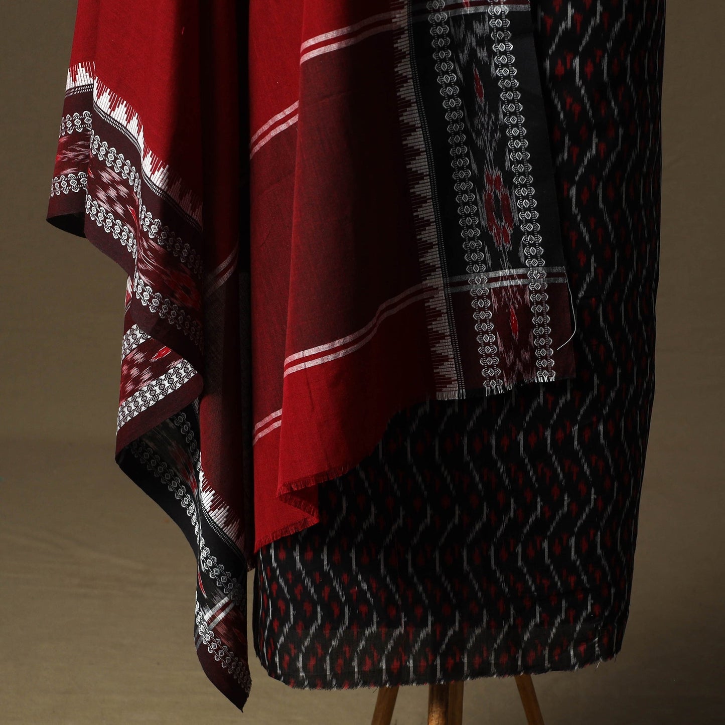 Handloom pochampally ikat mercerised cotton 2pc unstitched