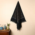Black - handloom printed cotton bindaas towel 19