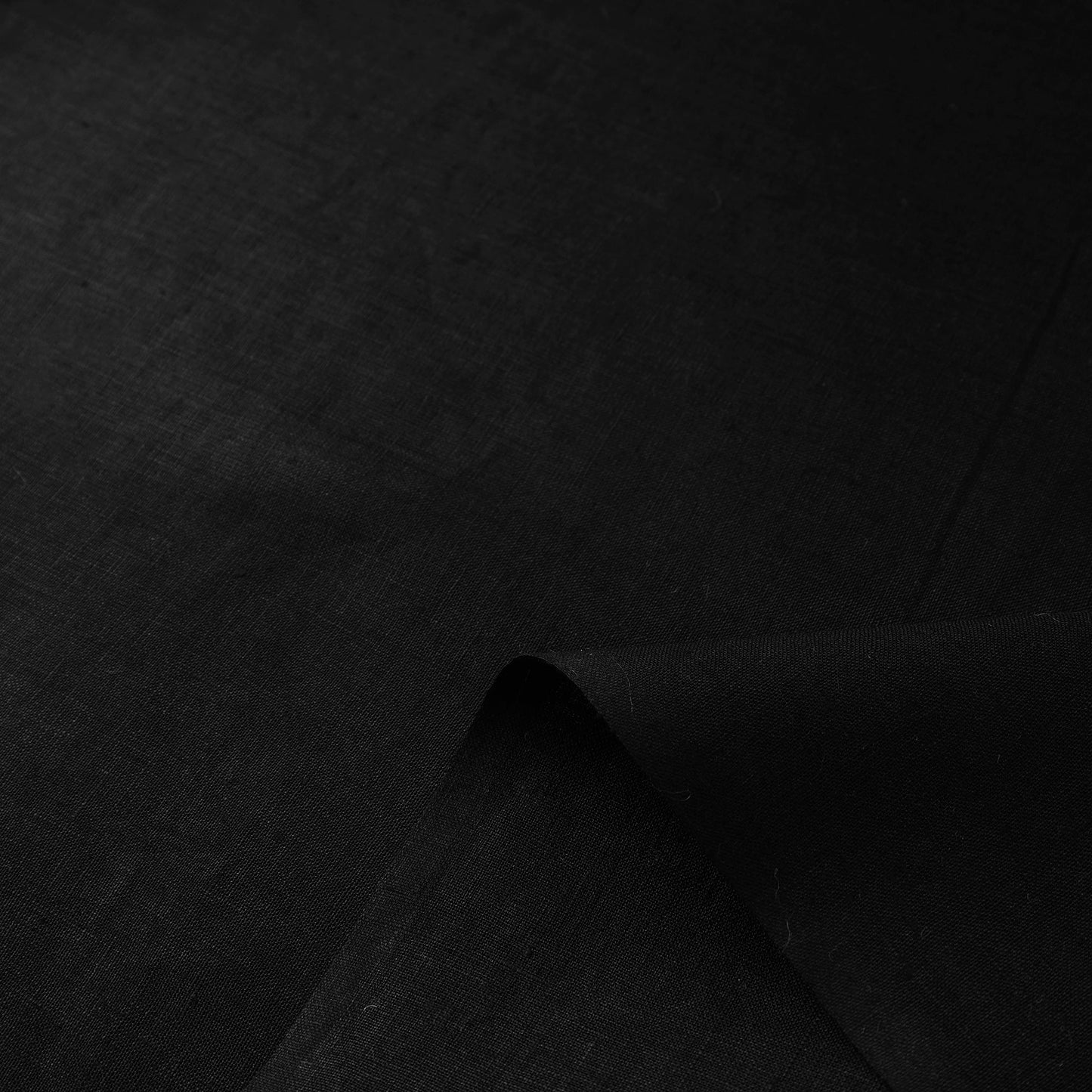  Black Handloom Pure Linen Bhagalpuri Fabric 