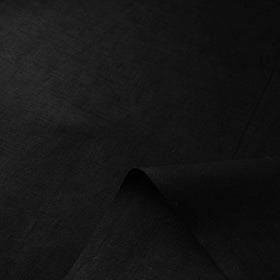  Black Handloom Pure Linen Bhagalpuri Fabric 