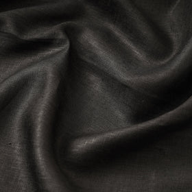  Black Handloom Pure Linen Bhagalpuri Fabric 