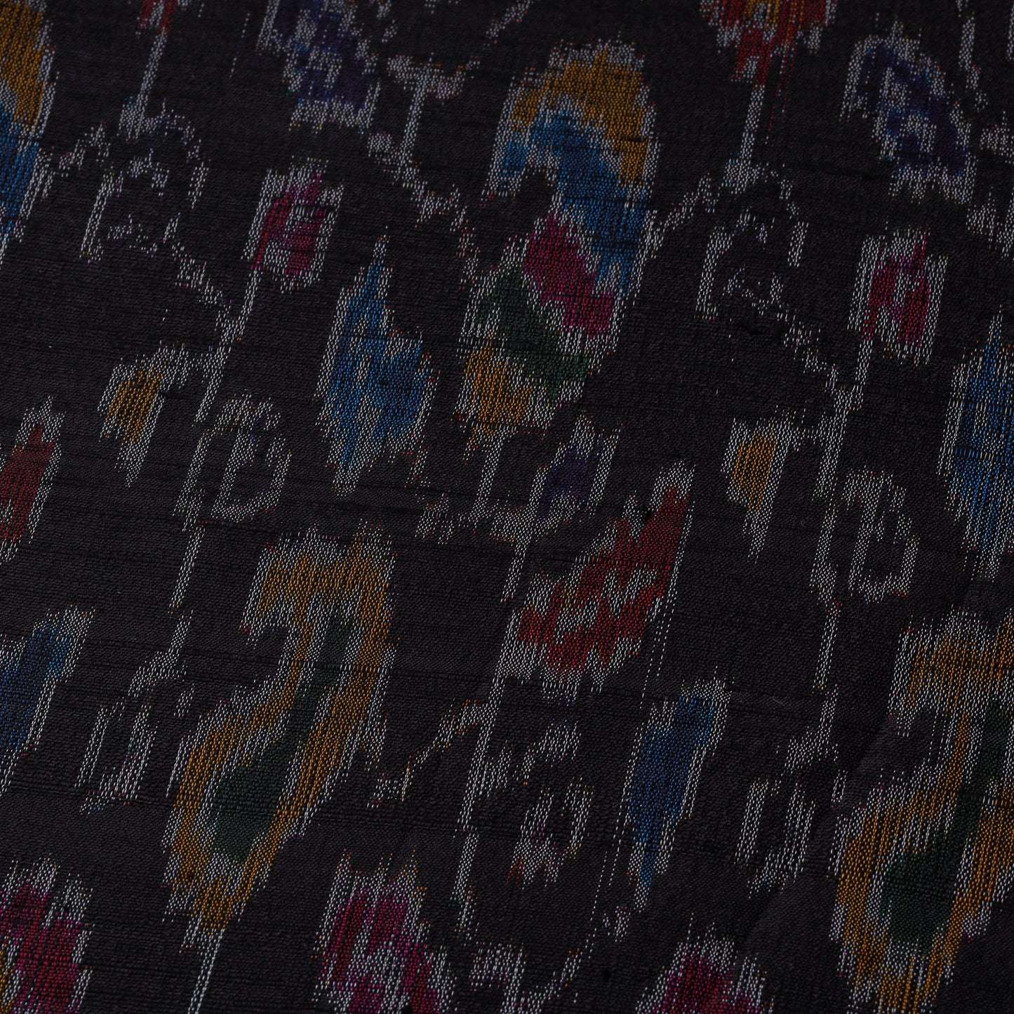 Handloom raw silk pochampally ikat fabric 01 - handcrafted