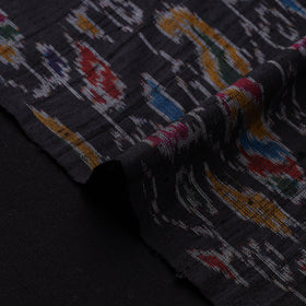 Handloom raw silk pochampally ikat fabric 01 - handcrafted