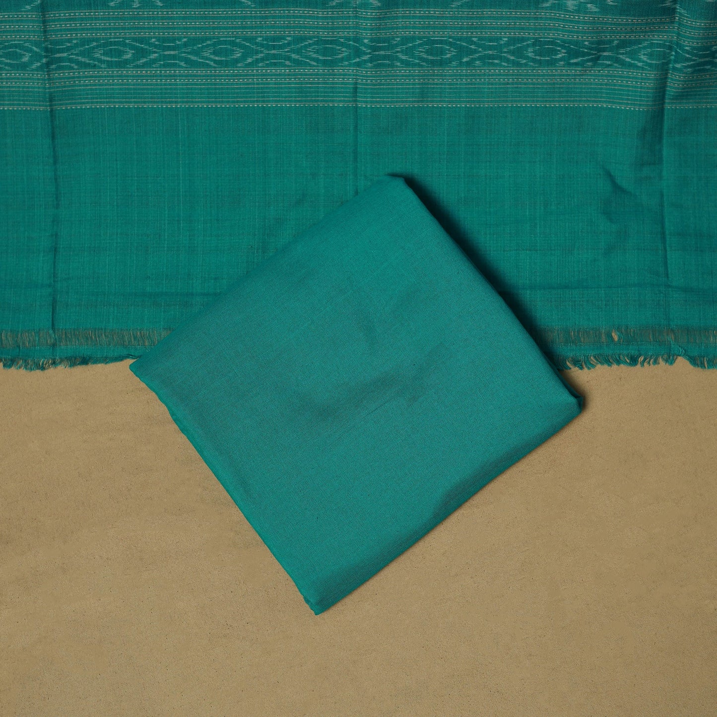 Handloom sambalpuri ikat cotton 3pc unstitched dress