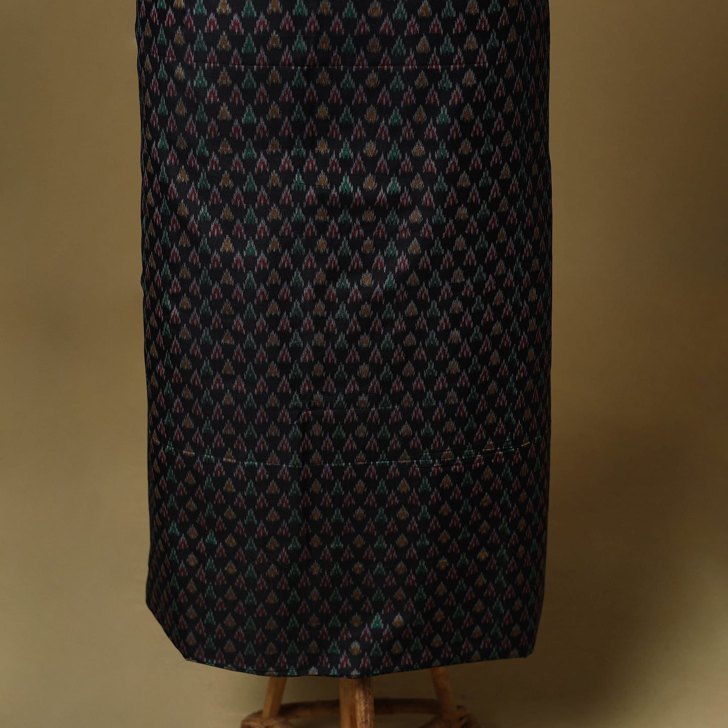 Black - handloom sico pochampally ikat 2pc unstitched dress