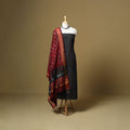 Black - handloom sico pochampally ikat 2pc unstitched dress