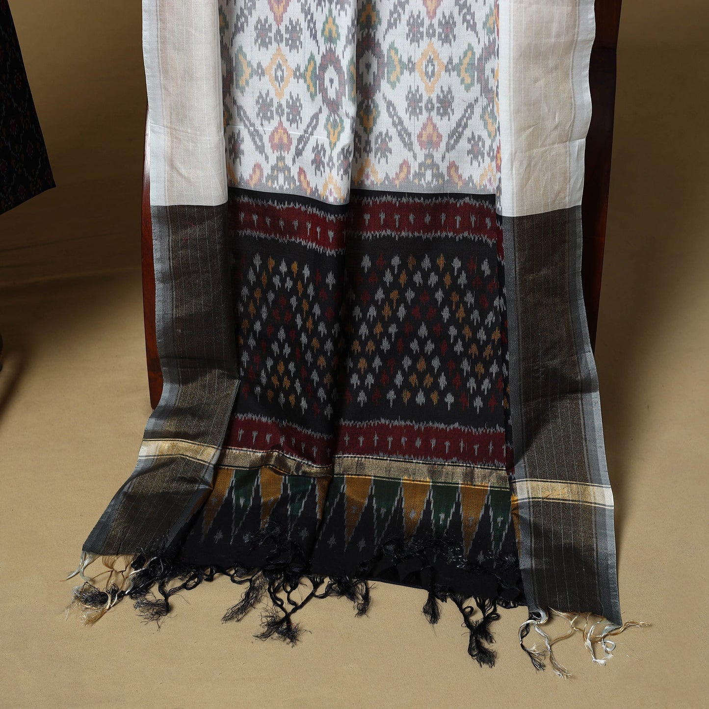 Handloom sico pochampally ikat 2pc unstitched dress