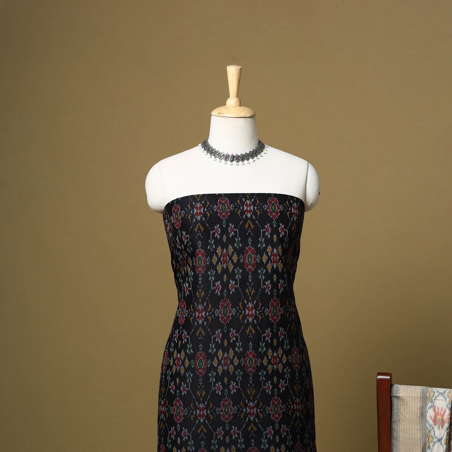 Handloom sico pochampally ikat 2pc unstitched dress