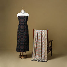 Handloom sico pochampally ikat 2pc unstitched dress