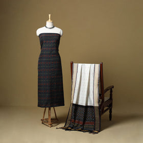 Handloom sico pochampally ikat 2pc unstitched dress