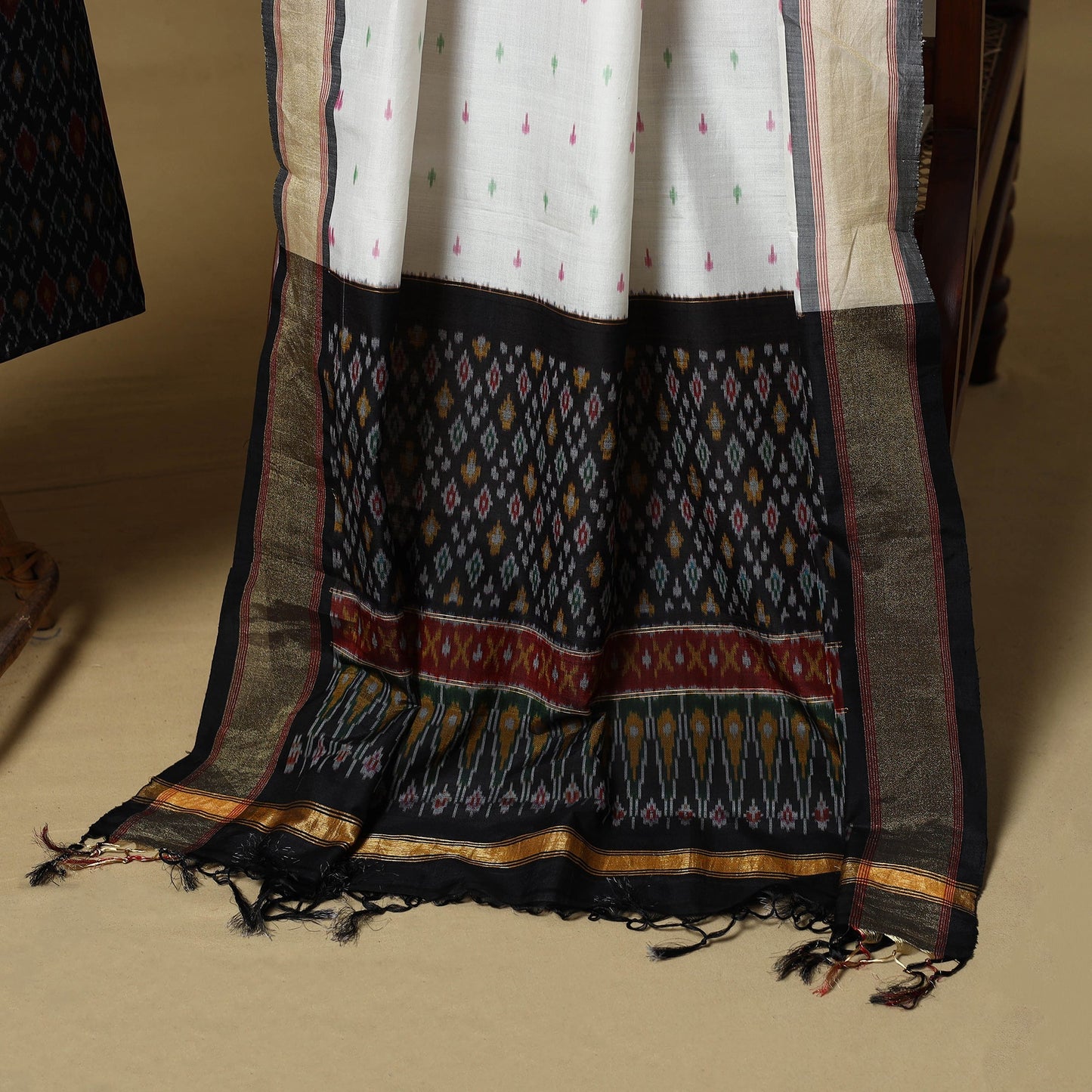Handloom sico pochampally ikat 2pc unstitched dress
