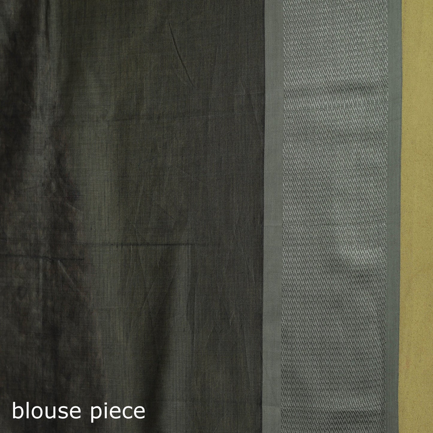 Black - handloom silk cotton damru pallu maheshwari saree