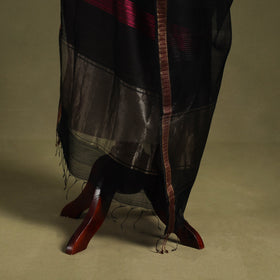 Black - handloom silk cotton maheshwari dupatta 58