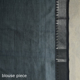 Black Handloom Silk Cotton Zari Border Mangalagiri Pattu Saree