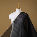 Black - handloom silk cotton zari buti chanderi fabric 04
