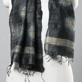  Handloom Block Print Tussar Silk Bindaas Stole