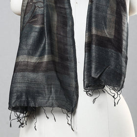 Buy Handloom Block Print Tussar Silk Bindaas Stole