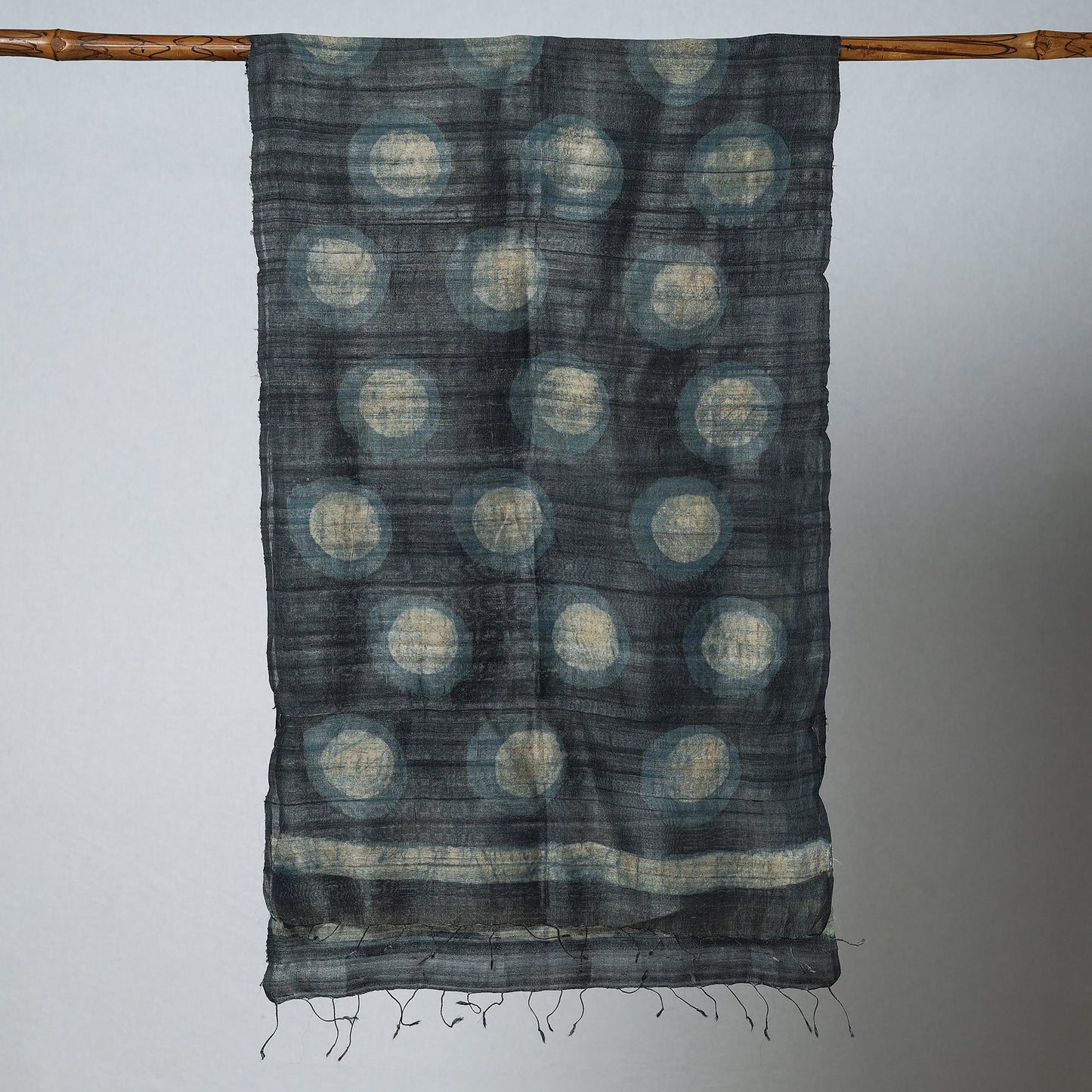  Handloom Block Print Tussar Silk Bindaas Stole