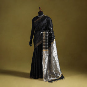 Handloom tussar silk zari border bhagalpuri saree 07