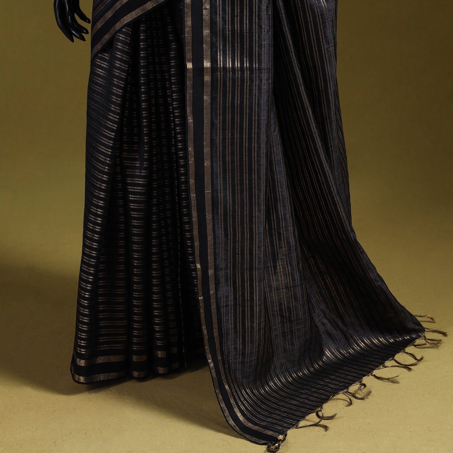 Handloom tussar silk zari border bhagalpuri saree 16