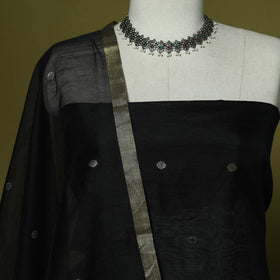 Handloom zari buti chanderi silk 2pc unstitched dress