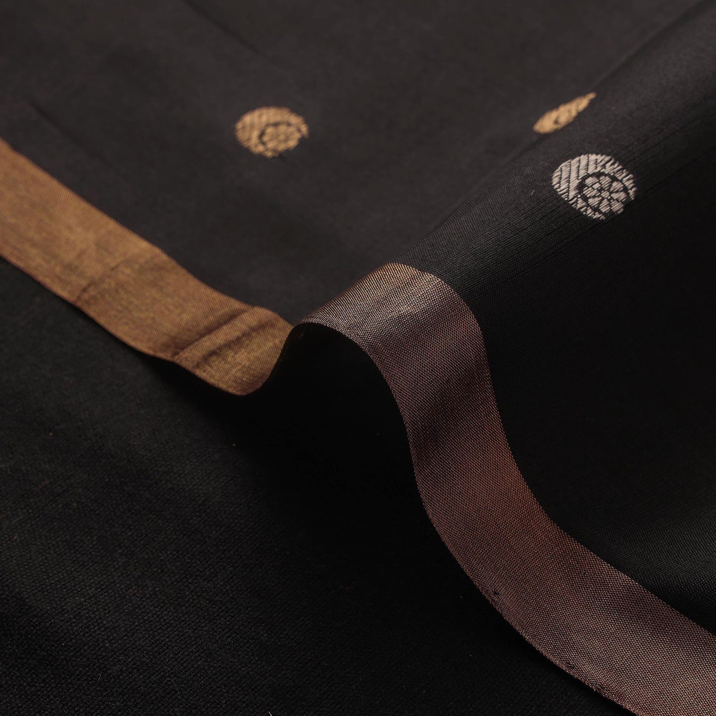 Handloom zari buti pure chanderi silk fabric 09