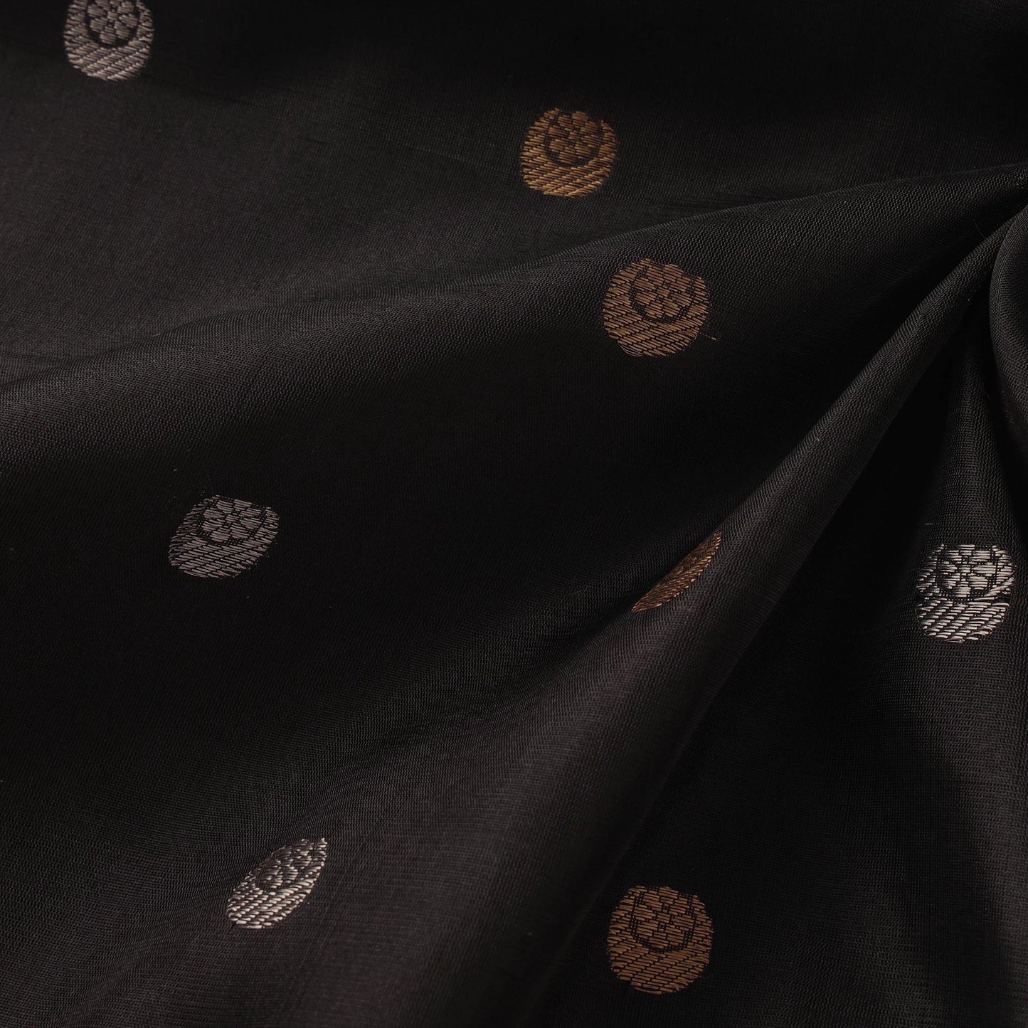 Handloom zari buti pure chanderi silk fabric 09