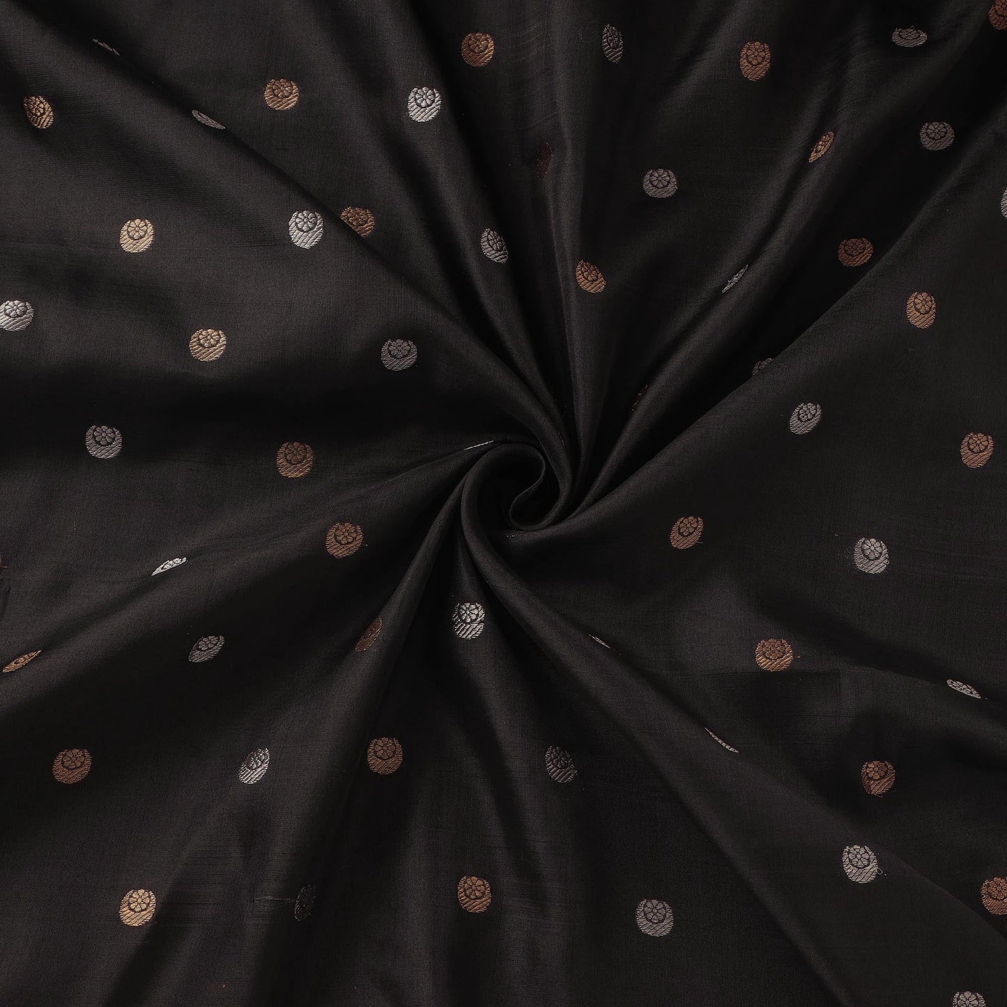 Handloom zari buti pure chanderi silk fabric 09