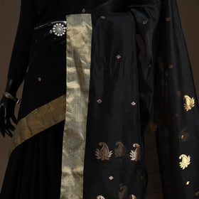 Handloom zari work chanderi silk saree 17 - handcrafted