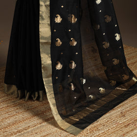 Handloom zari work chanderi silk saree 17 - handcrafted