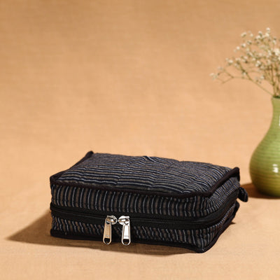 Black Multipurpose Jewellery Bag with 4 Storage Pockets