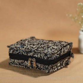 Black Handmade 4 Pockets Cotton Jewelry Bag 05