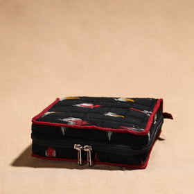 Black Handmade 4 Pockets Cotton Jewelry Bag 45 