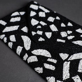 Black Handmade Bead Work Clutch