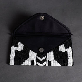Black Handmade Bead Work Clutch