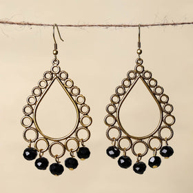 Black - handmade beaded earrings 15 - handcrafted