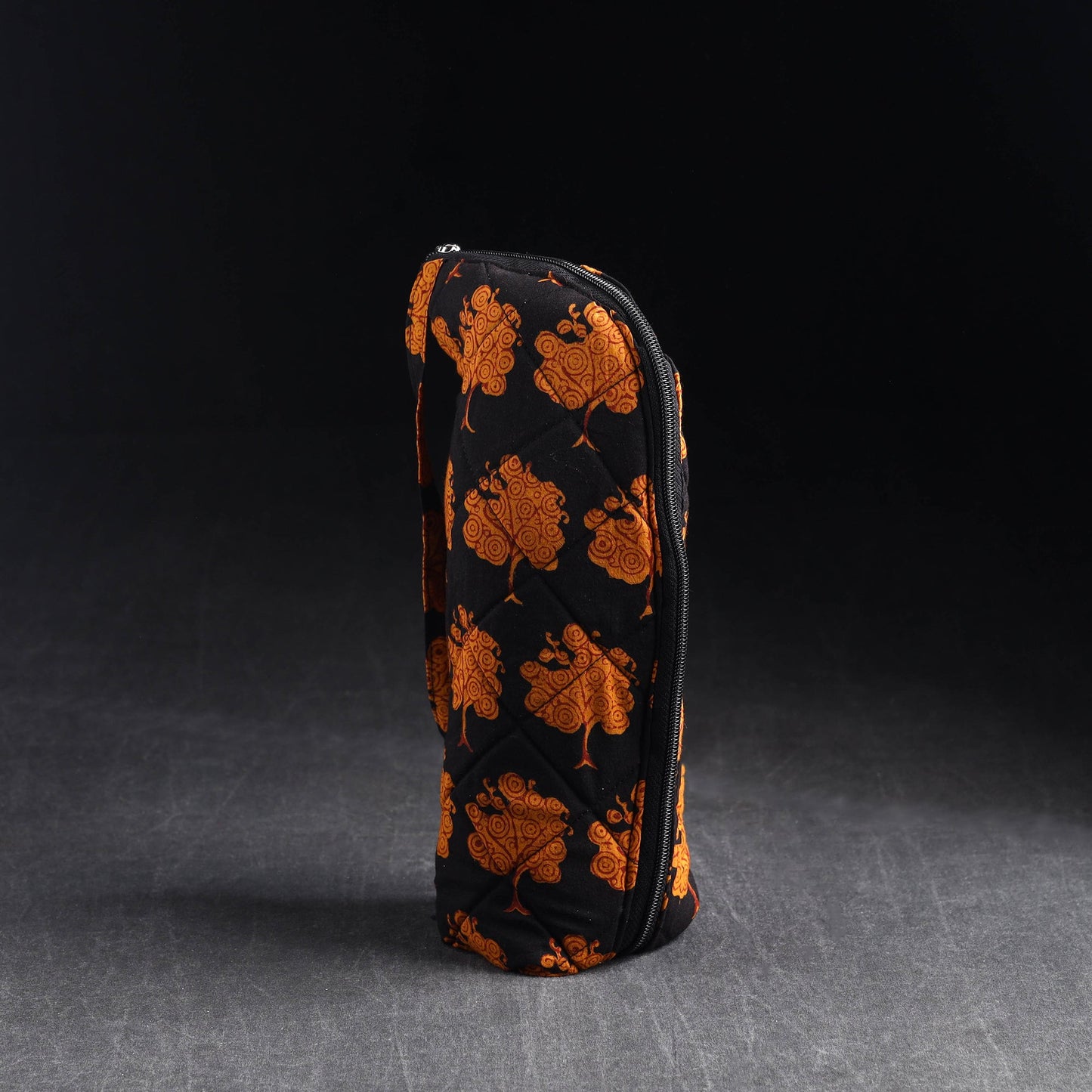 Black Handmade Cotton 1L Water Bottle Cover