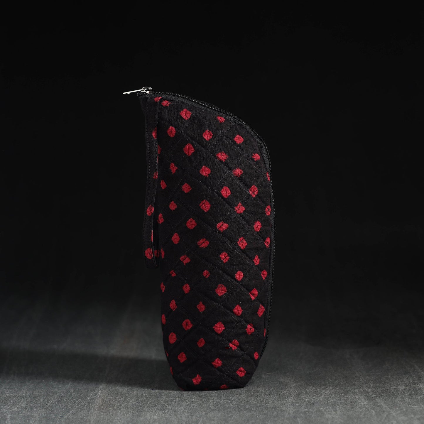 Black Handmade Cotton 1L Water Bottle Cover