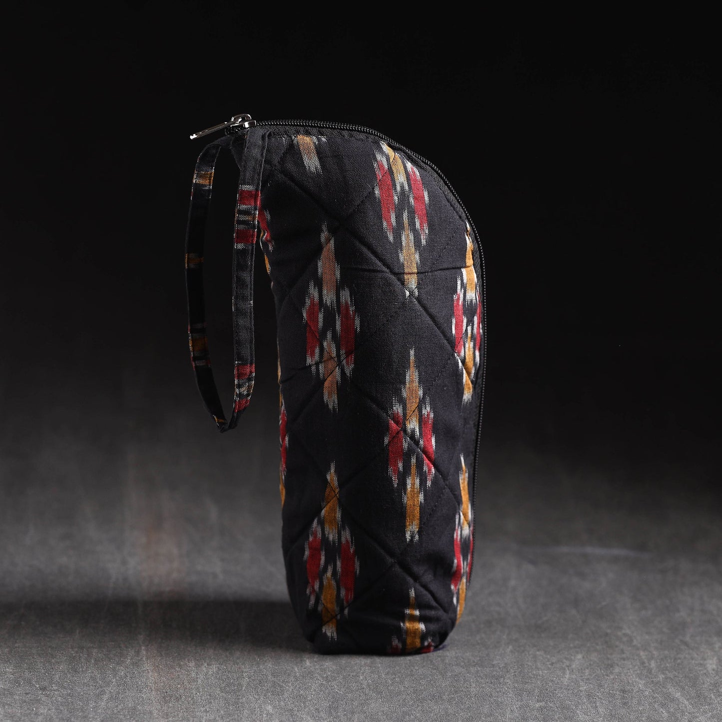 Black Handmade Cotton 1L Water Bottle Cover