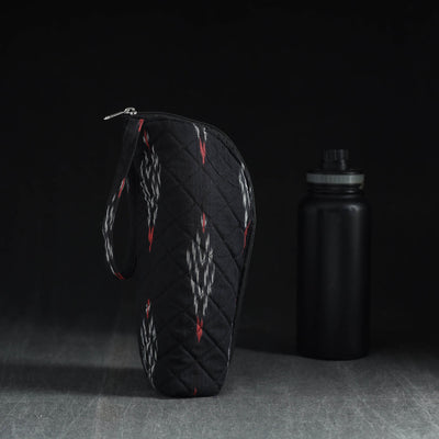  Black Handmade Cotton 1L Water Bottle Cover