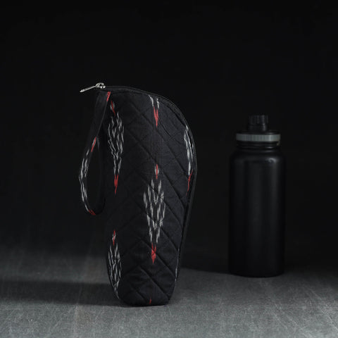  Black Handmade Cotton 1L Water Bottle Cover