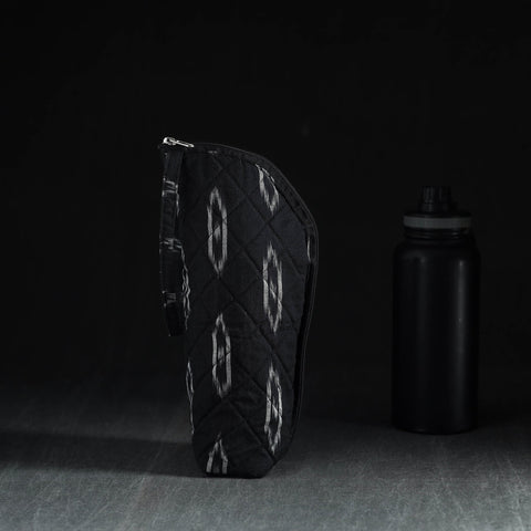 Black Handmade Cotton 1L Water Bottle Cover