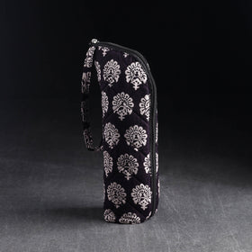 Black Handmade Cotton 1L Water Bottle Cover