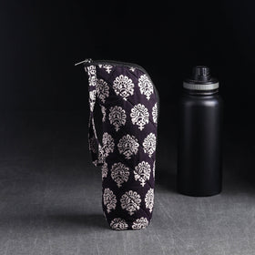Black Handmade Cotton 1L Water Bottle Cover