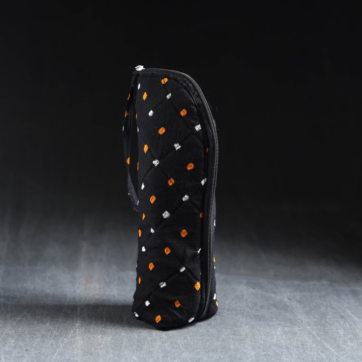 Black Handmade Cotton 1L Water Bottle Cover